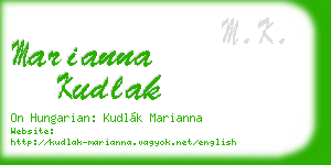 marianna kudlak business card